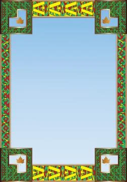 Geometric vivid text frame Stock Illustration