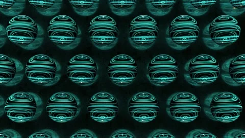 Geometric VJ loop made of bright neon spheres Stock-Footage 268577914