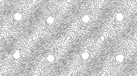 Geometric vortex swirl lines pattern in charcoal grey for sophisticated wal.. Stockillustratie