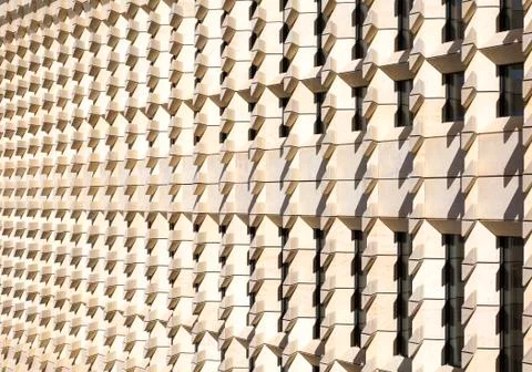 Geometric wall pattern architecture Stock-Fotos