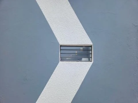 Geometric Wall with a Window Foto stock