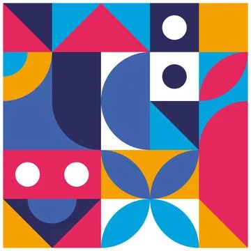 Geometric wallpapers. Abstract background with patterns of circles Stock Illustration