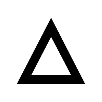 Geometric warning triangle symbol for safety signs and road hazard alerts 库存插图