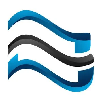 Geometric wave line concept design. Symbol graphic template element vector Stock Illustration