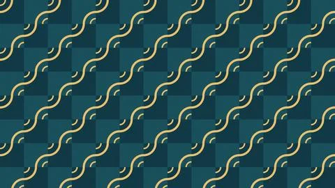 Geometric wave pattern abstract design with navy blue and gold tones Stock Illustration