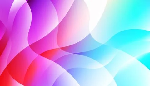 Geometric Wave Shape with Gradient Blurred Abstract Background. For Greeting  Stock Illustration