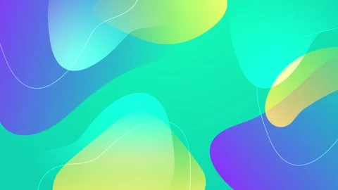 Geometric wavy elements and colorful shapes in a vibrant abstract background Stock Footage 311611052