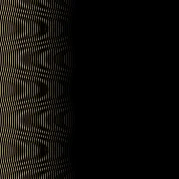 Geometric Wavy Golden Pattern Stock Illustration
