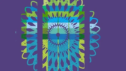 Geometric wheel shape rotation animation. 스톡 동영상 278406918