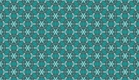Geometric wheels small scale repeat pattern in grey and green 스톡 일러스트