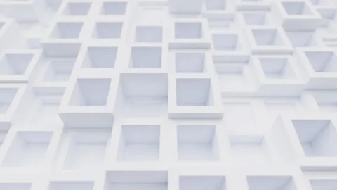 Geometric white light clean cube background with square shapes Stock Footage 163230537