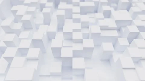 Geometric white light clean cube background with square shapes Stock Footage 163617275