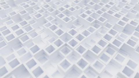 Geometric white light clean cube background with square shapes Stock Footage 163617770