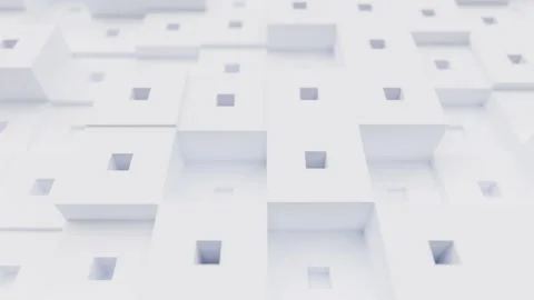 Geometric white light clean cube background with square shapes Stock Footage 164901424