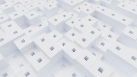 Geometric white light clean cube background with square shapes Stock Footage 167960189