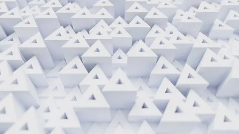 Geometric white light triangular background with triangle shapes, mosaic surface Stock Footage 162886560