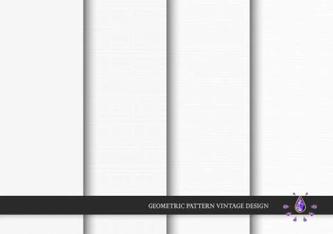 Geometric white pattern background vector design Stock Illustration