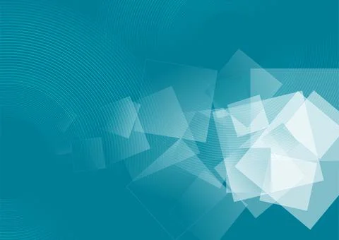 Geometric white squares and linear lines on the blue background 스톡 일러스트