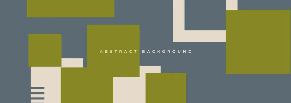 Geometric wide vector abstract background. Dark gray, green and beige modern 库存插图