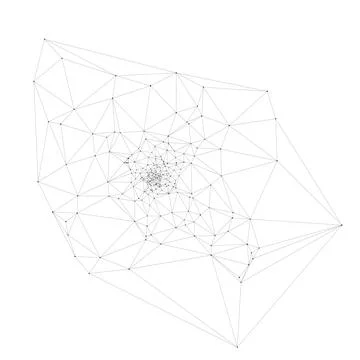 Geometric Wireframe Diamond Abstract Explosion Art Stock Illustration