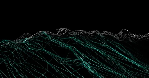 Geometric wireframe as mountain Stock Footage 120350928