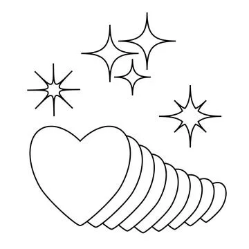 Geometric wireframe shapes, set of different linear shapes. Retrofuturistic Stock Illustration