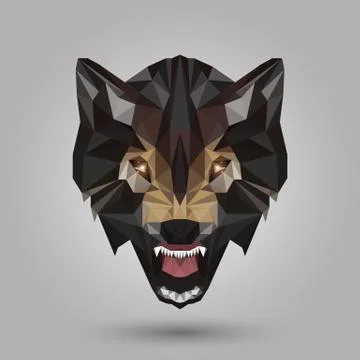 Geometric wolf Stock Illustration
