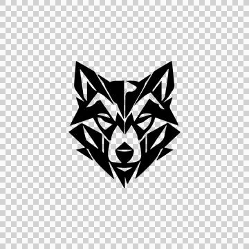 Geometric Wolf Logo Design Stock Illustration