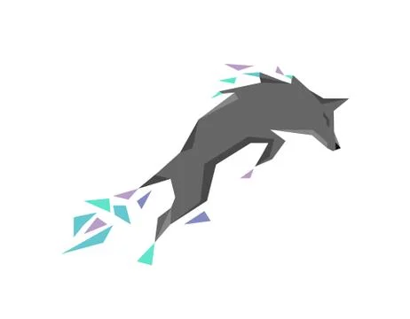 Geometric Wolf logo Stock Illustration