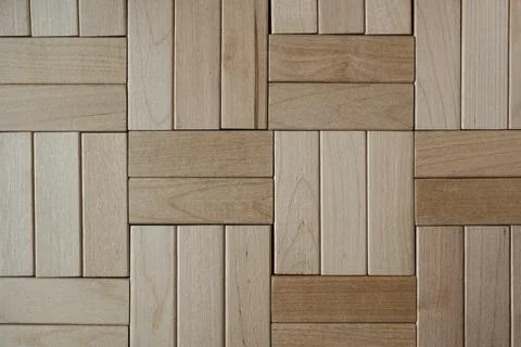 Geometric wooden pattern made of rectangular blocks Stock-Fotos