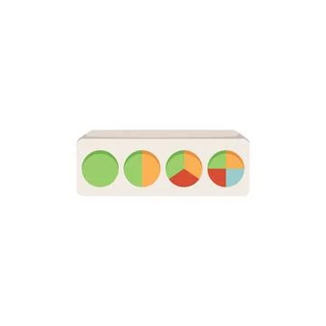 Geometric wooden sorting board in flat cartoon style for preschoolers. Stock Illustration
