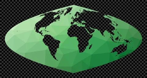 Geometric world map. Craster projection. Polygonal map of the world on tran.. Stock Illustration