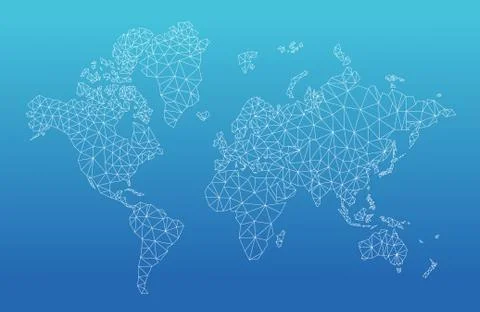 Geometric World Map Stock Illustration