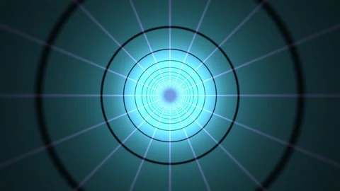 Geometric wormhole grid tunnel background for seamless loop Stock Footage 342371433