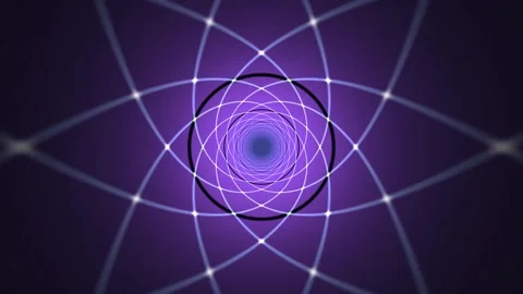 Geometric wormhole grid tunnel background motion visual Stock Footage 342431349