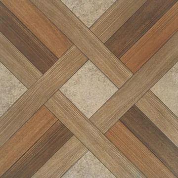 Geometric X shape pattern wooden decor floor and wall tile. Stock Photos