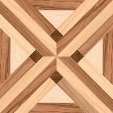 Geometric X shape pattern wooden decor floor and wall tile. Stock Photos