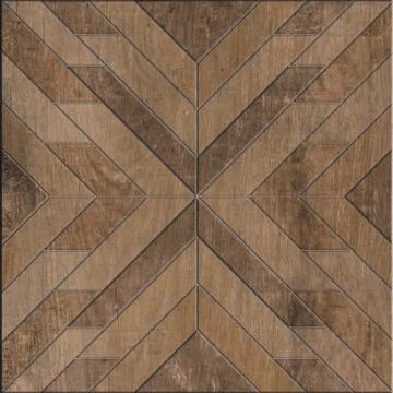 Geometric X shape pattern wooden decor floor and wall tile. Stock Photos