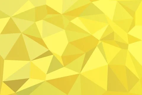 Geometric yellow background with triangular polygons. Abstract design. Vector Stock Illustration