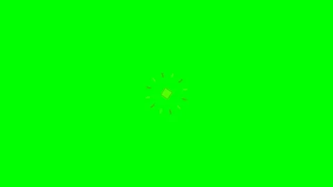 Geometric yellow diamond shape surrounded by a rotating radial clock pattern Stock Footage 340266300