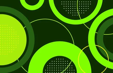 Geometric yellow to green. Circle rectangle  position . Stock Illustration