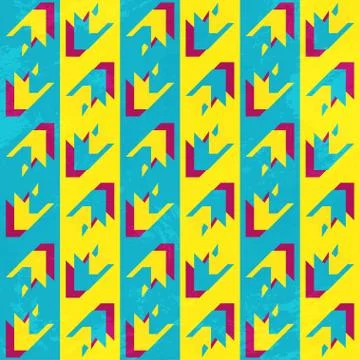 Geometric yellow seamless pattern Stock Illustration