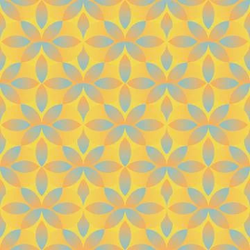 A geometric yellow tiles seamless vector pattern Illustrazione stock