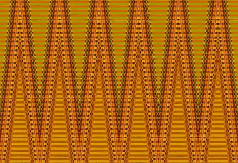 Geometric zigzag decorative background texture yellow, brown, orange, green 스톡 일러스트