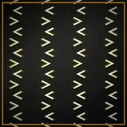 Geometric Zigzag Pattern on Black Background with Border - Abstract Backgroun Stock Footage 346284131