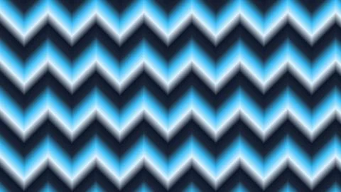 Geometric zigzag pattern with blue and white stripes on dark background Stock Illustration