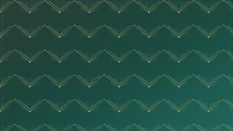 Geometric zigzag pattern with dotted lines on dark teal background Stock Illustration