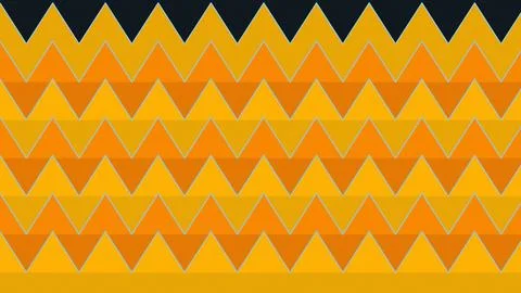 Geometric zigzag pattern gradient orange yellow black abstract design Stock Illustration