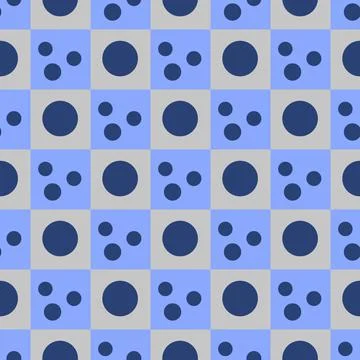 Geometric zigzag pattern of small, large circles Stock Illustration