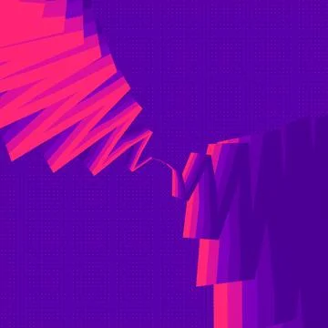 Geometric zigzag pattern, with striped texture. Abstract gradient cover イラスト素材